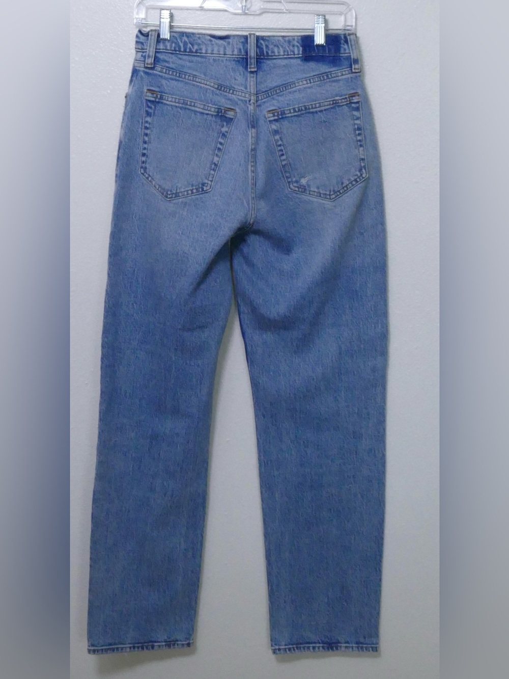 Abercrombie & Fitch The Dad High Rise Button Fly Jean 26 Light Wash Straight Leg - Picture 3 of 9